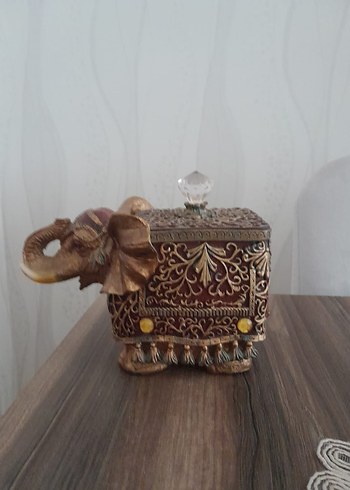 Kahverengi Fil Figürlü Dekoratif Kutu - Görsel 2