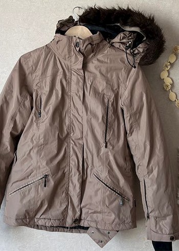 Bej Kısa Kadın Kış Ceketi - Görsel 2