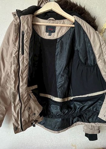 Bej Kısa Kadın Kış Ceketi - Görsel 4