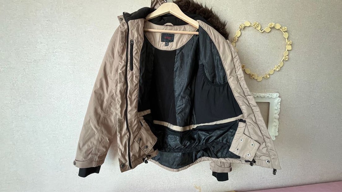 Bej Kısa Kadın Kış Ceketi - Görsel 4