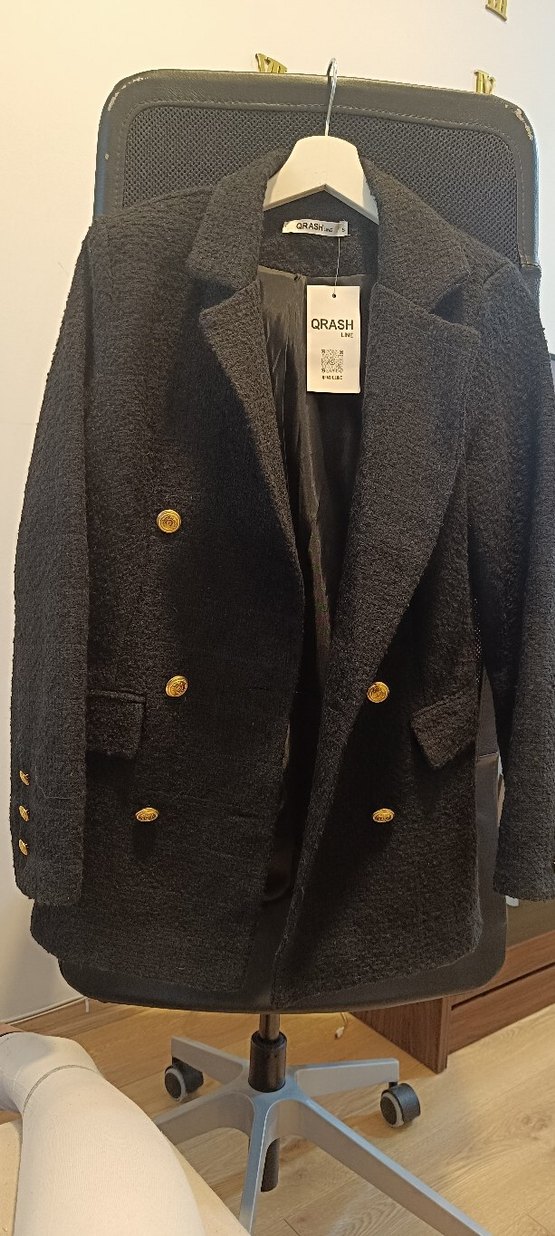 Düğmeli fume Midi Kadın Blazer Ceket sifir - Görsel 4