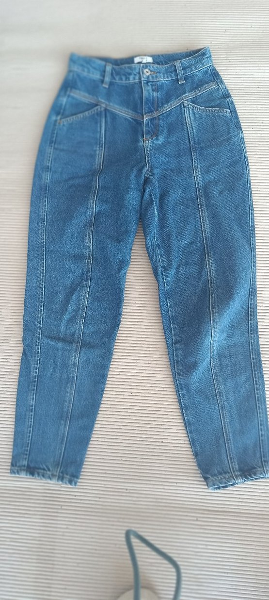 Twist Mavi Midi Boy Kadın Kot Pantolon - Görsel 2