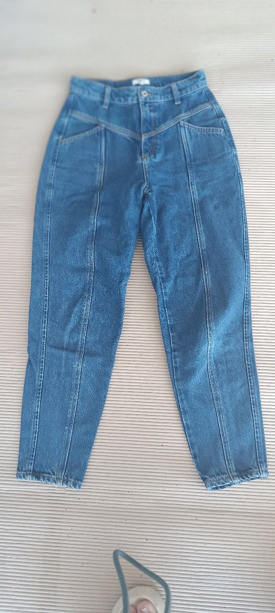 Twist Mavi Midi Boy Kadın Kot Pantolon - Görsel 4