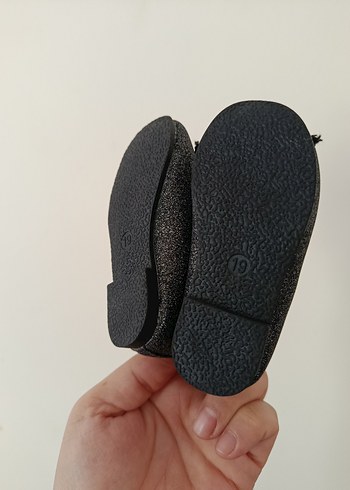 Kız Çocuk Gri Sim Desenli Tokalı Babet - Görsel 4