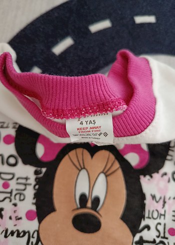 Renkli Baskılı Minnie Mouse Çocuk Pijama Takımı - Görsel 2