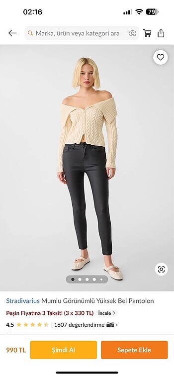 Stradivarius mumlu pantolon