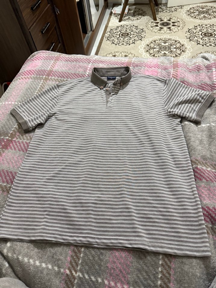 Gri Düğmeli Erkek Polo Tişört - Görsel 5