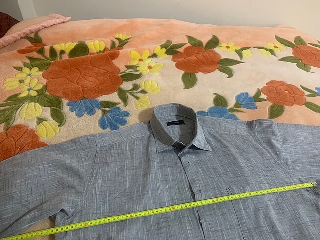 Xl keten  kısa kollu gömlek - Görsel 3