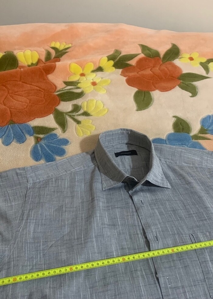 Xl keten  kısa kollu gömlek - Görsel 3