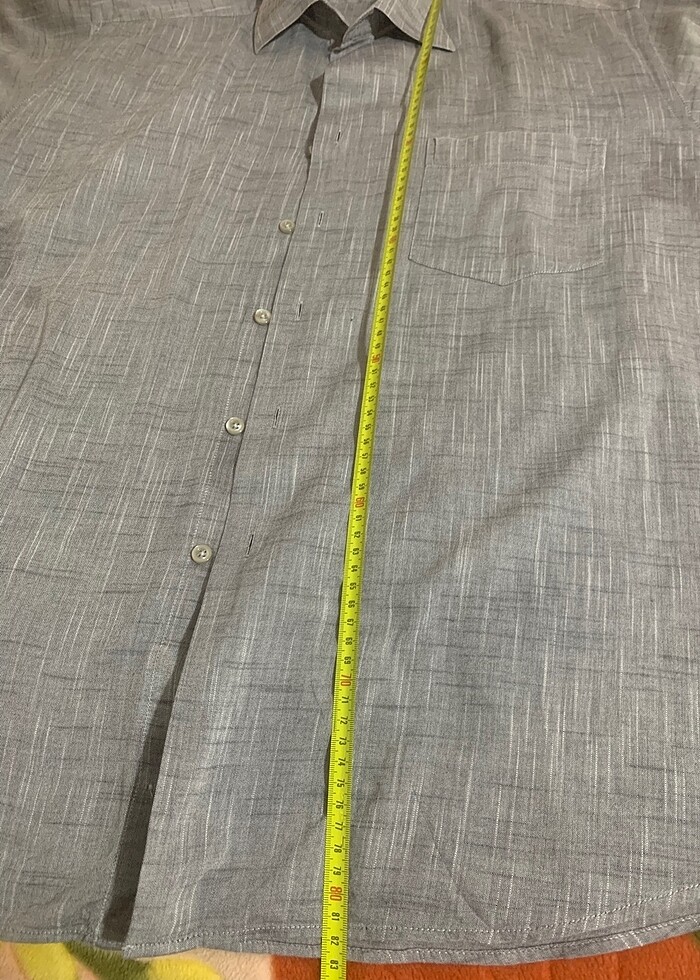 Xl keten  kısa kollu gömlek - Görsel 4