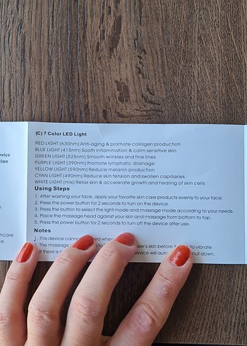 7 renk led ışık terapili bakım cihazı - Görsel 4