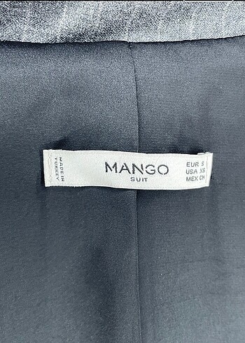 s Beden gri Renk Mango Takım Elbise