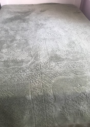 YeşilRenk Düz Desen Yatak Örtüsü - Görsel 3