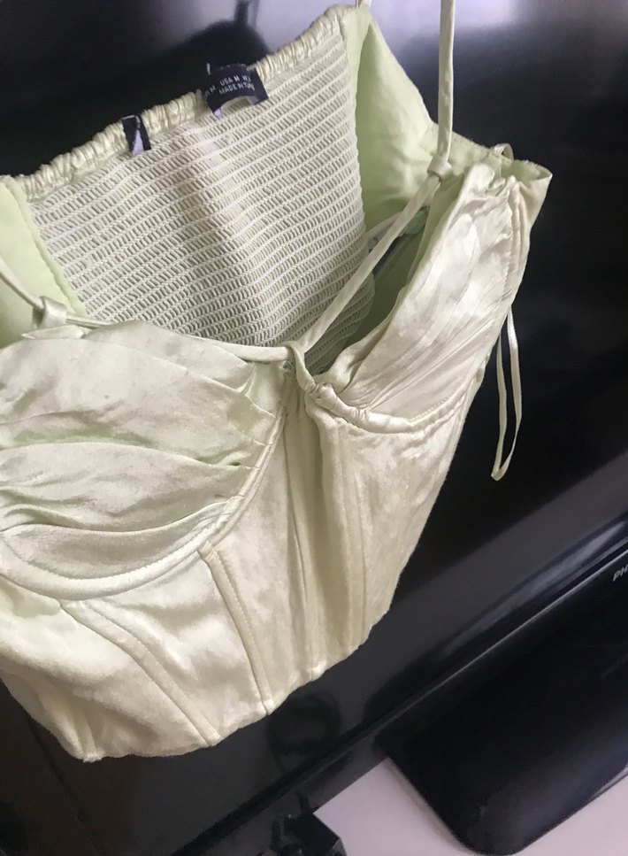 Yeşil Pilili Strappy Büstiyer - Görsel 4