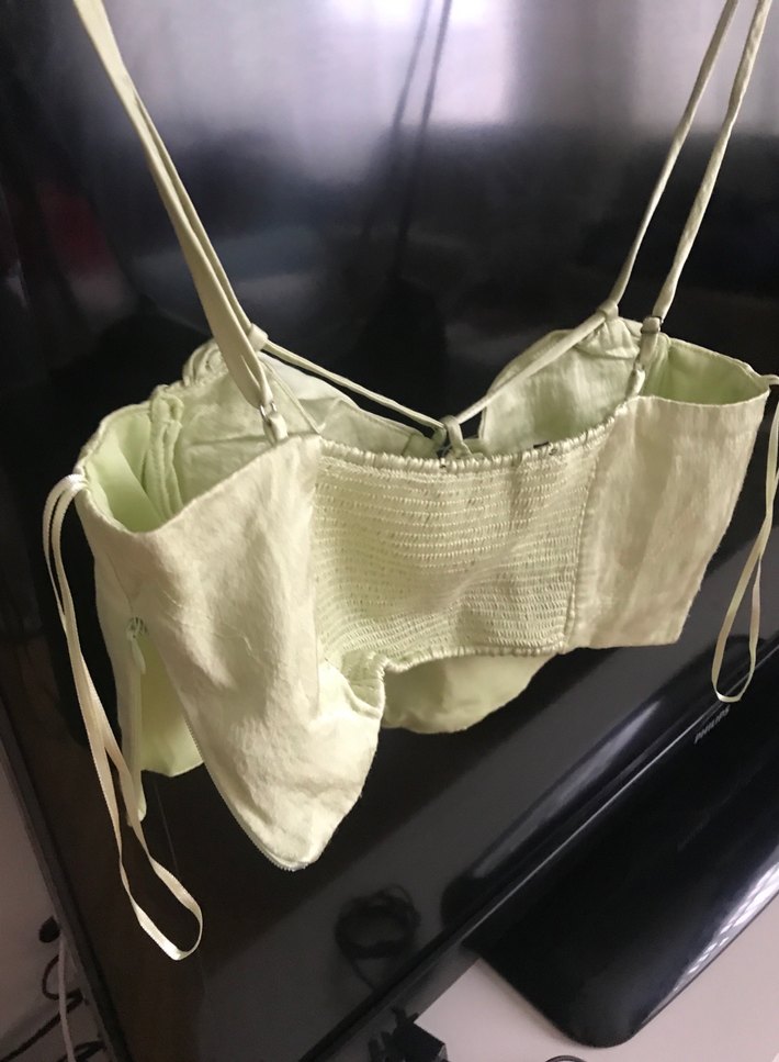 Yeşil Pilili Strappy Büstiyer - Görsel 5