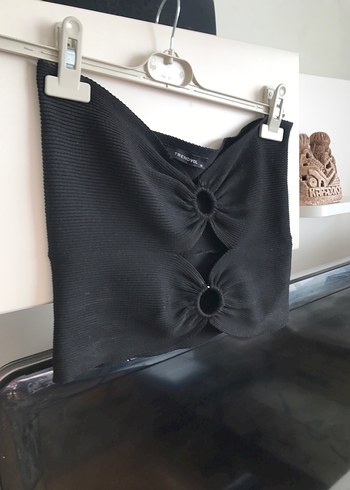 Siyah Straplez Mini Büstiyer - Görsel 4