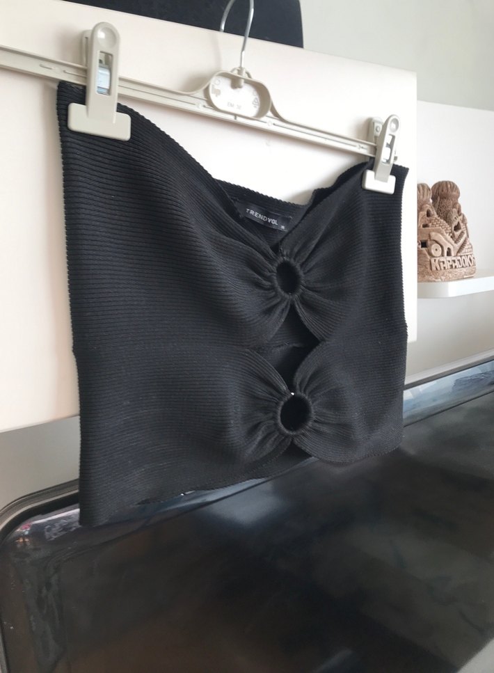 Siyah Straplez Mini Büstiyer - Görsel 4