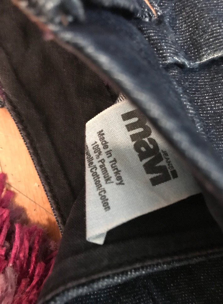 Lacivert Midi Hamile Kot Etek - Görsel 5