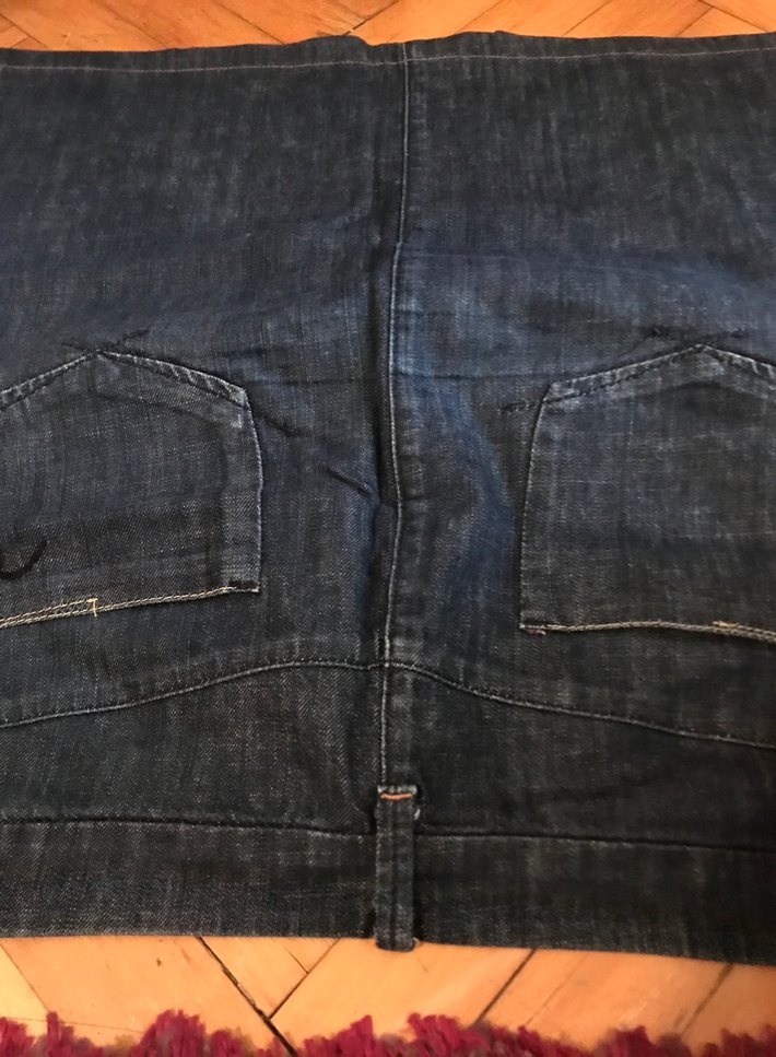 Lacivert Midi Hamile Kot Etek - Görsel 3