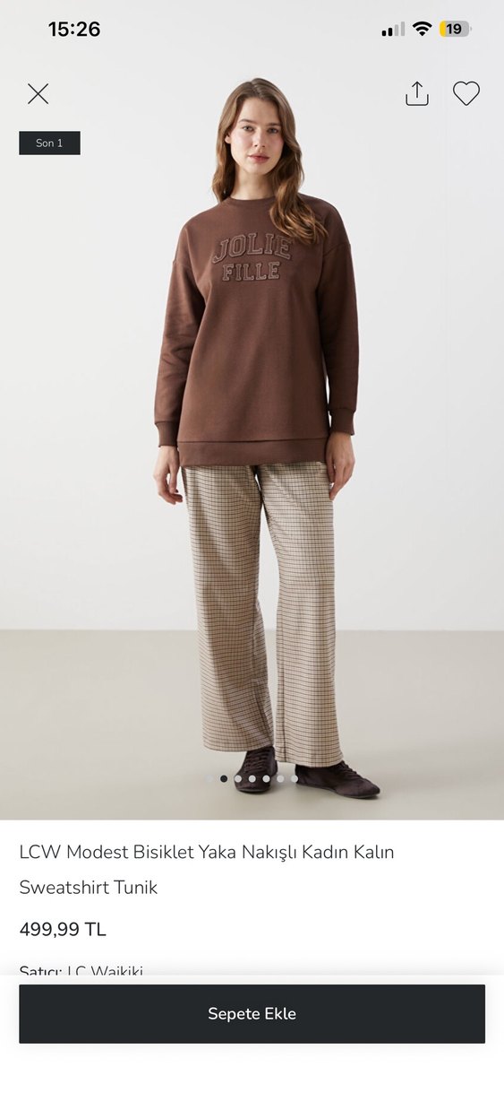 Lc waikiki modest Sweatshirt Tunik - Görsel 3