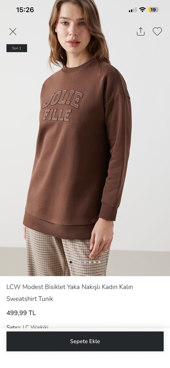 Lc waikiki modest Sweatshirt Tunik - Görsel 2