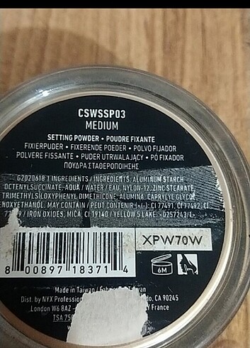 NYX Nyx pudra