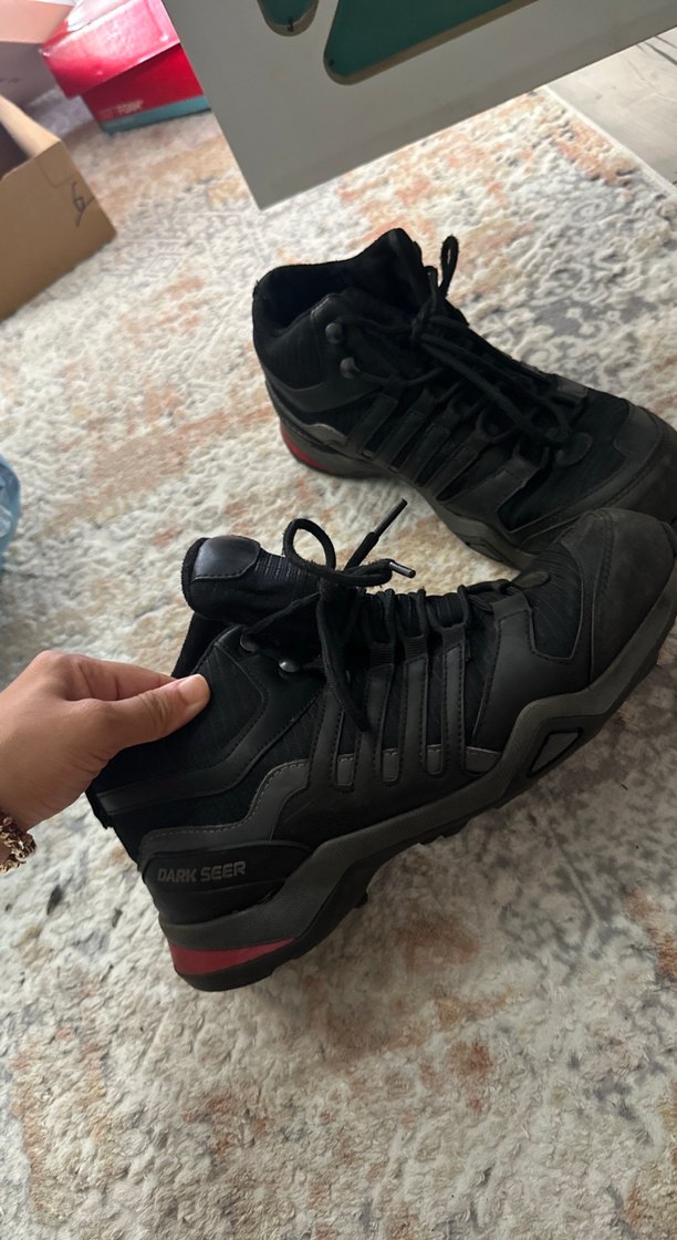 Erkek Siyah Spor Ayakkabı Bağcıkları - Görsel 2