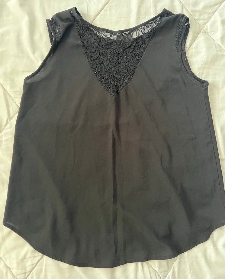 Dantel Detaylı Siyah Kadın bluzlar ikili paket - Görsel 3