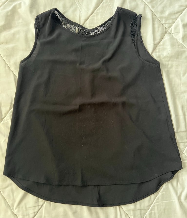 Dantel Detaylı Siyah Kadın bluzlar ikili paket - Görsel 2