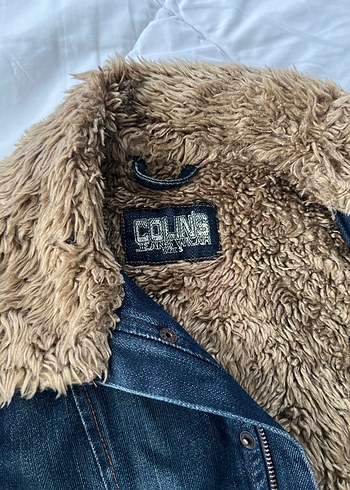 Colin's COLİNS Kahverengi Kürklü Nakışlı Kadın Kot Ceket