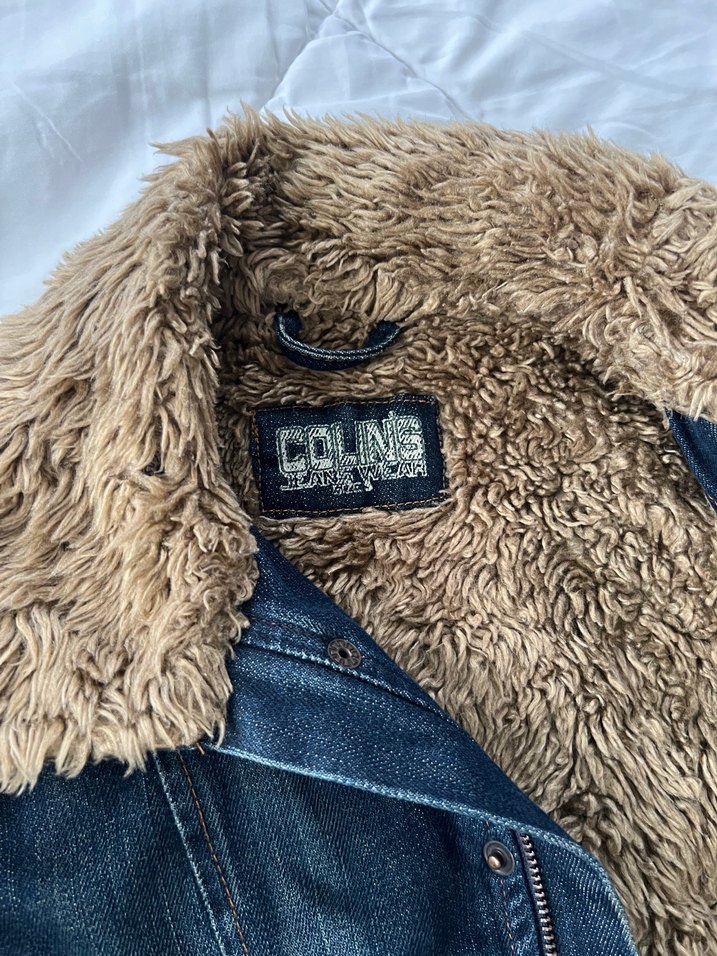 COLİNS Kahverengi Kürklü Nakışlı Kadın Kot Ceket - Görsel 2