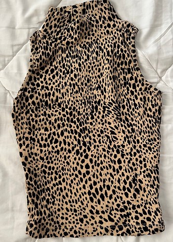 leopar crop bluz