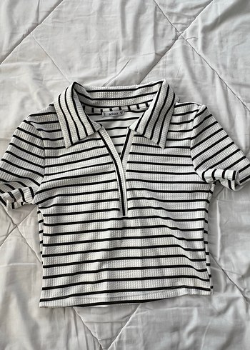 Çizgili Polo Yaka Tişört