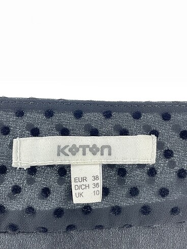 38 Beden siyah Renk Koton Mini Etek %70 İndirimli.