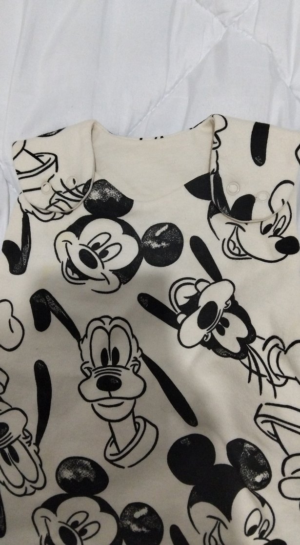 Mouse Desenli Bebek Uyku Tulumu ayaksız yandan fermuarlı 
0.6 ay - Görsel 2