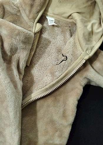 Bej Kürklü Erkek Bebek Polar Tulum - Görsel 5