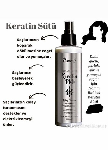 Temiz içerikli keratin sütü spreyi 