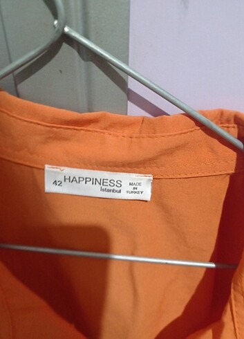 42 Beden Trendyol happiness oversize turuncu gömlek 