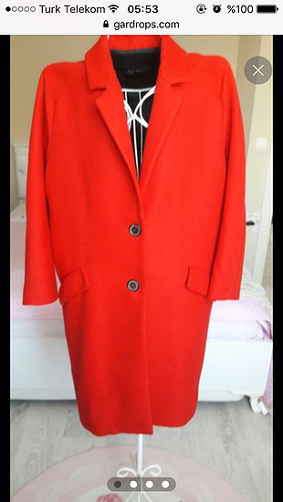 s Beden kırmızı Renk Zara kırmızı palto