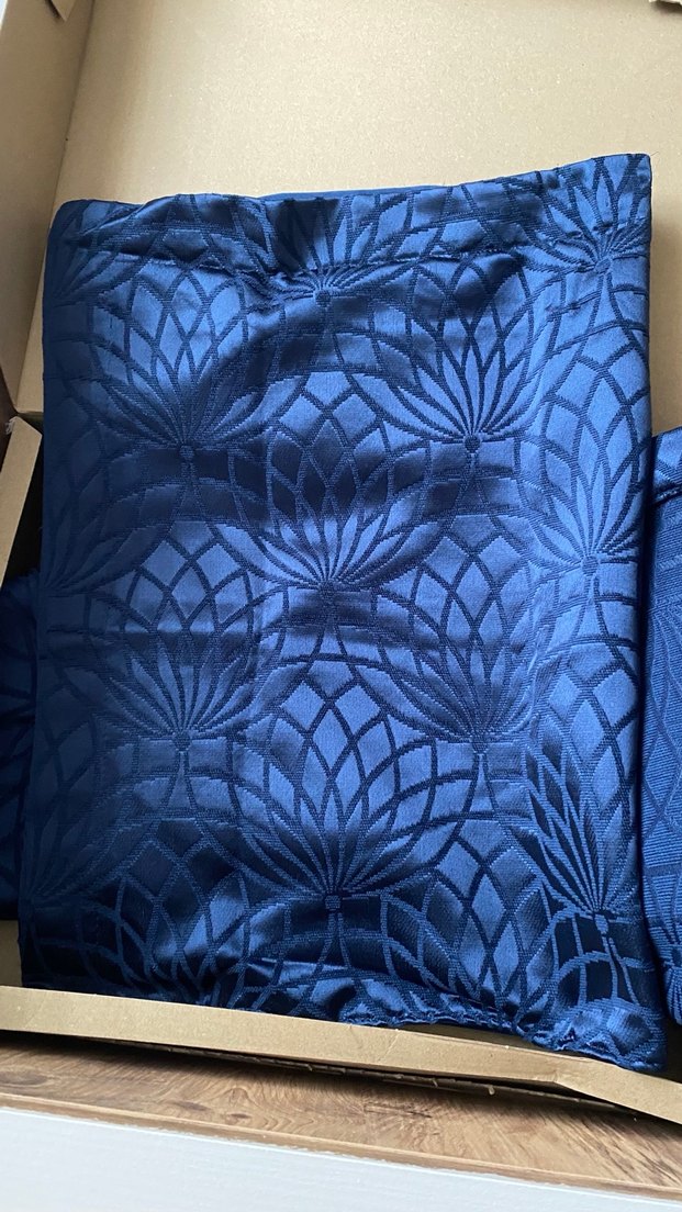 Elart Çift Kişilik Lacivert Nakışlı Yatak Örtüsü - Görsel 4