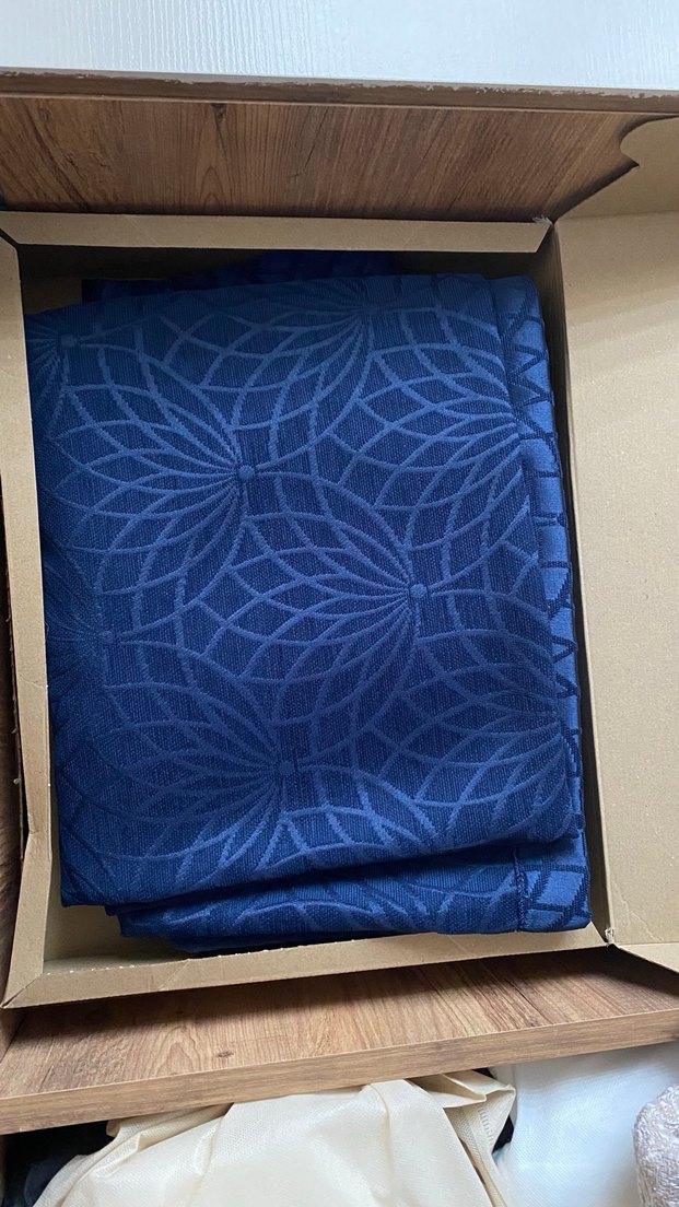 Elart Çift Kişilik Lacivert Nakışlı Yatak Örtüsü - Görsel 5