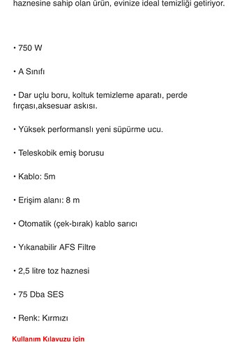 Arnica pika Elektrikli Süpürge - Görsel 5