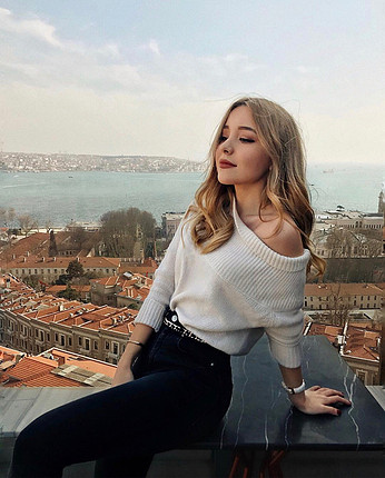s Beden Düşük omuz kazak