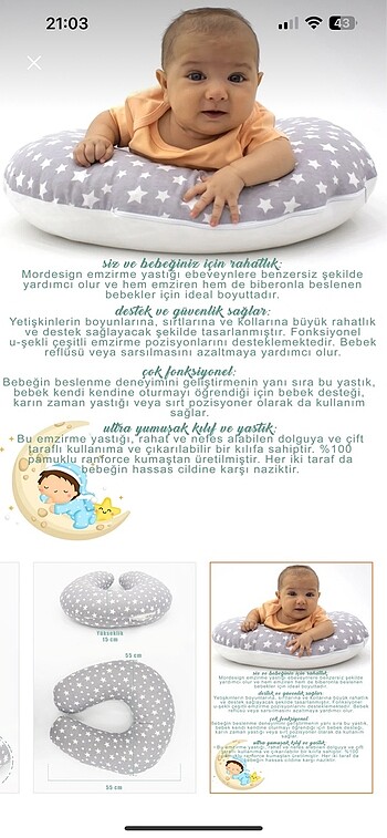  Beden Emzirme yastığı