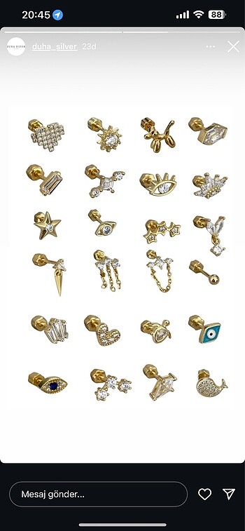 Gümüş piercing