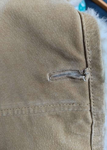 Kürklü Bej Süet Erkek Ceket - Görsel 15