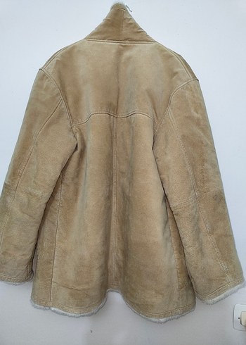 Kürklü Bej Süet Erkek Ceket - Görsel 5