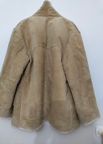 Kürklü Bej Süet Erkek Ceket - Görsel 9