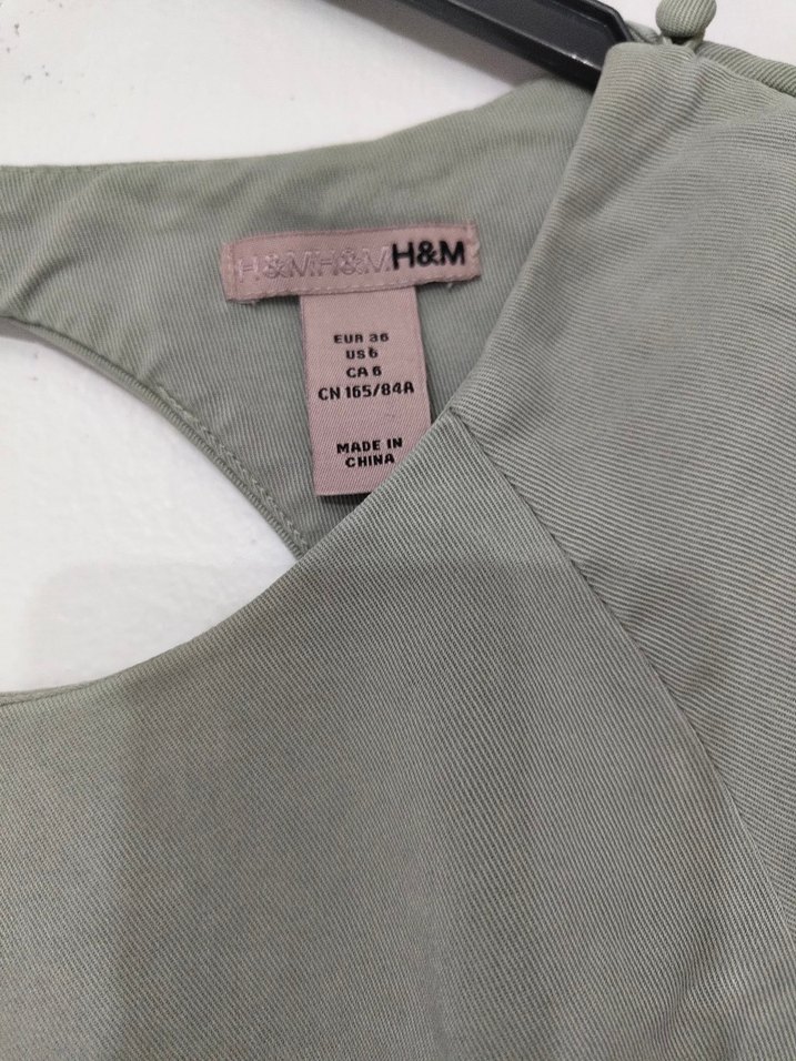 Su Yeşili Düğmeli Keten Kadın Bluz - Görsel 4