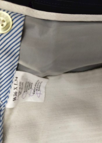 Lacivert Pilili Erkek Ofis Pantolonu - Görsel 5